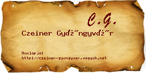Czeiner Gyöngyvér névjegykártya