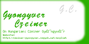 gyongyver czeiner business card
